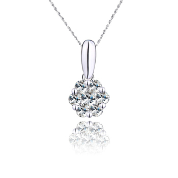 璀璨星光，點(diǎn)亮優(yōu)雅——諾曼諾蘭18K白金鉆石項(xiàng)墜品鑒